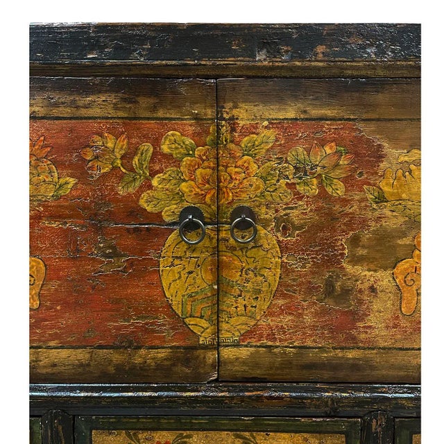 Late 19th Century Late 19th Century Antique Chinese Mongolia Cabinet Sideboard For Sale - Image 5 of 13