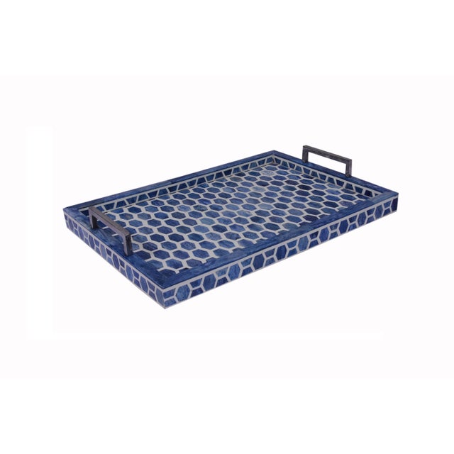 Gramercy Tray in Indigo & White, Medium Chairish
