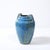 Art Deco Skyscraper Style Speckled Organic Blue Ceramic Vase Signed Pierrefonds For Sale - Image 4 of 13