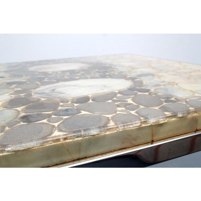 Space Age Coffee Table with Pebbles, 1970s For Sale - Image 4 of 14