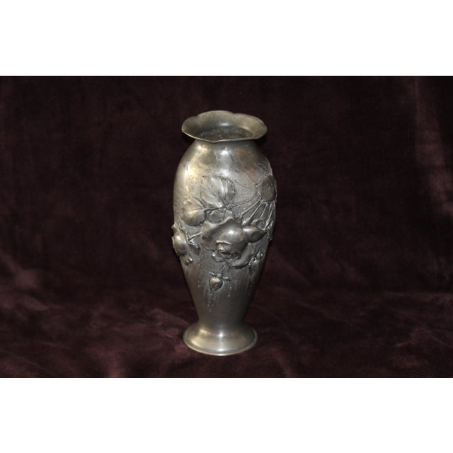 1920s Flower Vase with Roses Decoration, 1920s For Sale - Image 5 of 15
