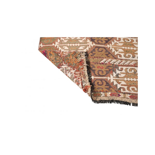 1960s Vintage Decorative Turkish Kilim Rug - 3`11″ X 4`0″ For Sale - Image 5 of 6