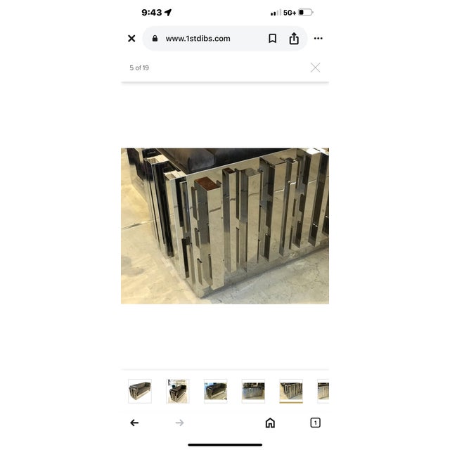 1990s Paul Evans Inspired Cubist Chrome Loveseat or Sofa For Sale - Image 12 of 12