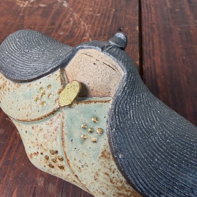 Vintage Japanese Hina Figures in Ceramic, Japan, 1970s, Set of 2 For Sale - Image 6 of 16