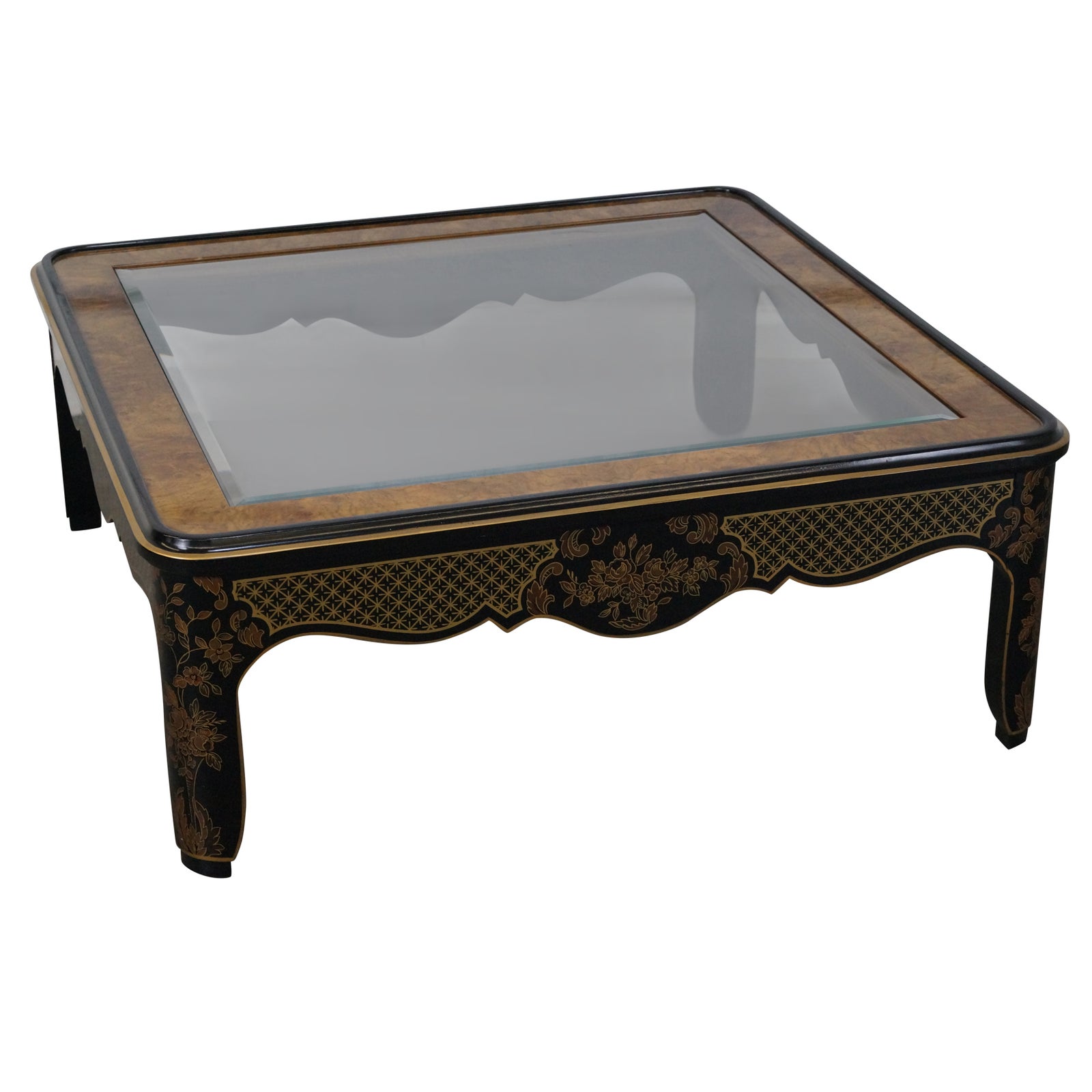Drexel Heritage Square Burl Wood Coffee Table Chairish