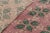 Pink Vintage Distressed Runner Rug, Mauve and Green Floral Geometric Pattern For Sale - Image 8 of 8