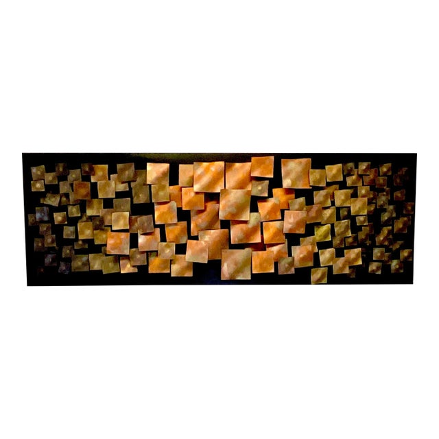 1970s Vintage Brutalist Abstract Wall Sculpture, After Curtis Jere’ For Sale