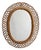 Mid-Century Modern Italian Rattan Wall Mirror, 1960s For Sale