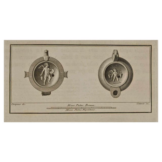 Vincenzo Campana, Ancient Roman Still, Etching, 18th Century For Sale