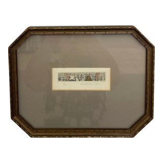1976 Limited Edition Hand-Signed Etching Print, Numbered 1/75, Framed. For Sale