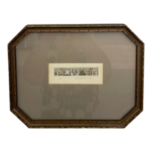 1976 Limited Edition Hand-Signed Etching Print, Numbered 1/75, Framed.