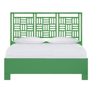 Finn Platform Bed King - Bright Green For Sale