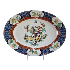 Porcelain Chinoiserie Imperial Garden Serving Platter