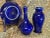 Cobalt Blue Japanese Kutani 3-Piece Set For Sale - Image 4 of 18