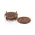 Spiga 4-Piece Set Amber Coasters on Nickel Stand For Sale - Image 4 of 4