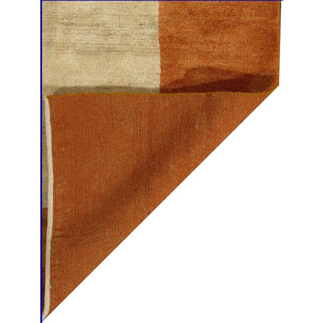 Modern Hand-Knotted Persian Gabbeh Rug 10'1" X 12'5" For Sale - Image 4 of 5
