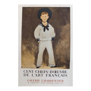 1961 Original French Exhibition Poster - Cent Chefs-d'Oeuvre De l'Art Français - Galerie Charpentier For Sale