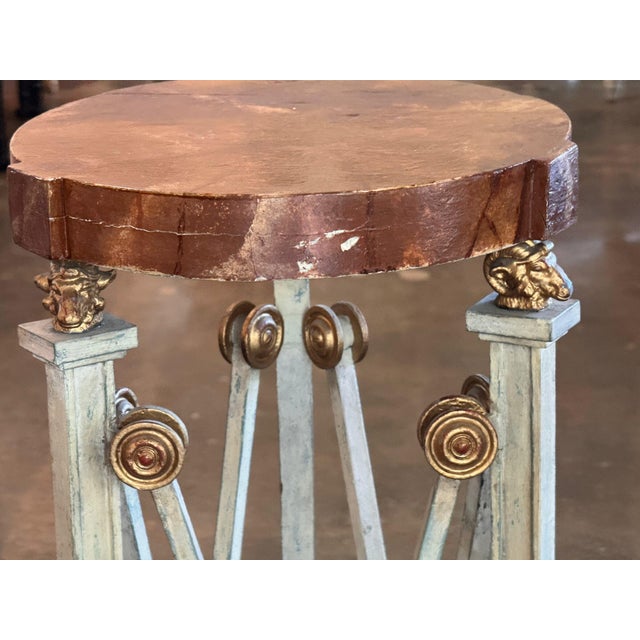 Regency Plant Stand With Painted Top For Sale - Image 6 of 11
