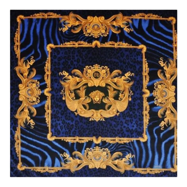 Custom Made Versace DV Animal Print Custom Made Velvet Throw For Sale