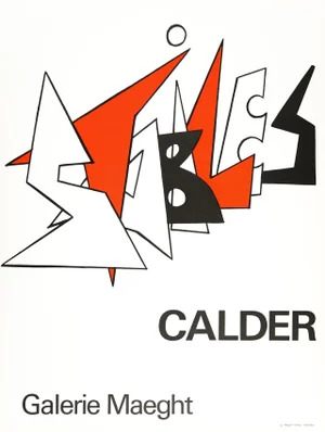 Alexander Calder 1963 "Stabiles" Lithograph Poster