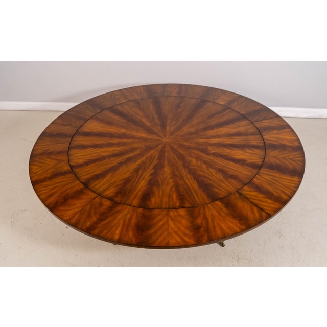 Maitland-Smith Round Dining Room Table With Perimeter Leaves For Sale - Image 13 of 18
