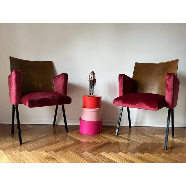 Set of Mid-Century Theatre Armchairs, 1950s For Sale - Image 13 of 18