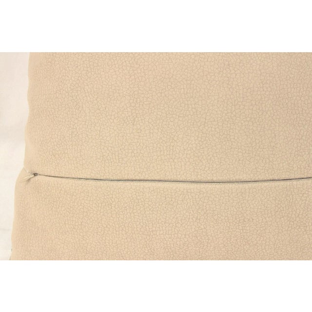 Animal Skin Floral Mosaic Genuine Leather Pillow For Sale - Image 7 of 13