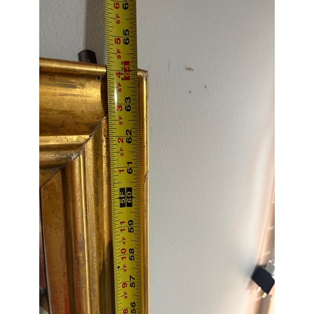 Large Vintage Giltwood & Gesso Full-Length Pier Mirror, 64” For Sale - Image 11 of 17