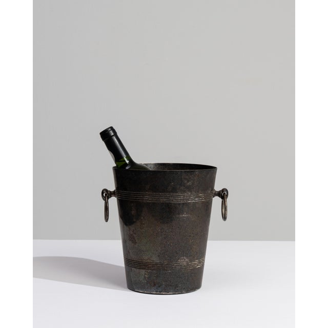 Mid 20th Century France Chocolate Silver Ice Bucket For Sale - Image 13 of 15