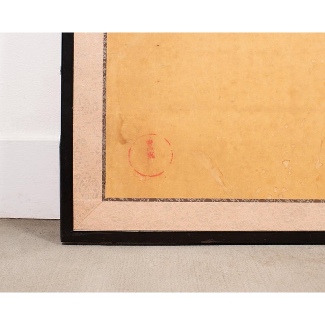 Japanese Meiji Four Panel Screen Ducks and Geese in Flight For Sale - Image 9 of 18