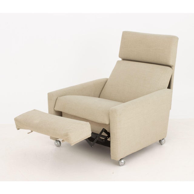 Pair of Modern Wool Upholstered Reclining Chairs For Sale - Image 10 of 12