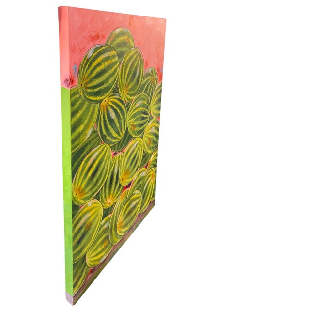 Contemporary Fred Mittleman Watermelons Oil on Canvas For Sale - Image 3 of 4