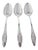 Antique Silver Plated Serving Spoons Set of 3 For Sale