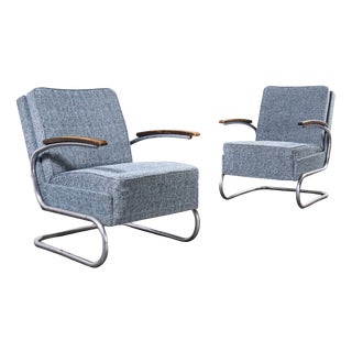 Blue Fleck Armchair by Mart Stam for Mucke Melder, 1930s For Sale