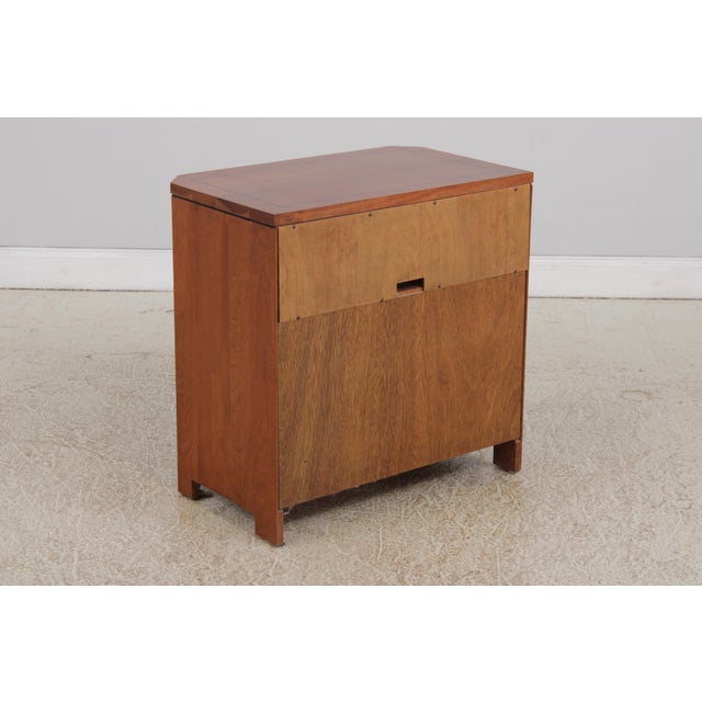 Stickley Cherry 21st Century Two Drawer Inlaid Nightstand For Sale - Image 14 of 17