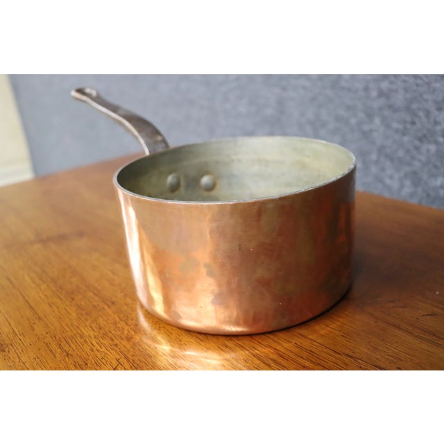 French Made in France Copper Saucepan For Sale - Image 3 of 6