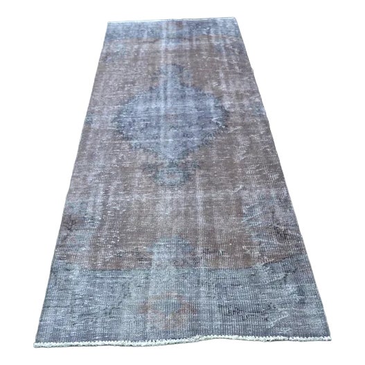 Vintage Handmade Wool Runner Rug, 1960s For Sale