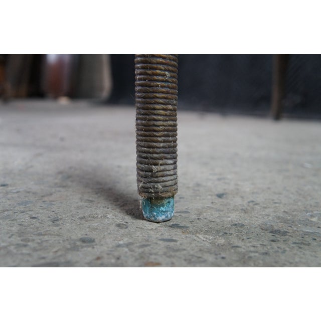 Vintage Wicker Rattan Bookcase Writing Desk & Chair Attributed to Heywood Wakefield For Sale - Image 6 of 13