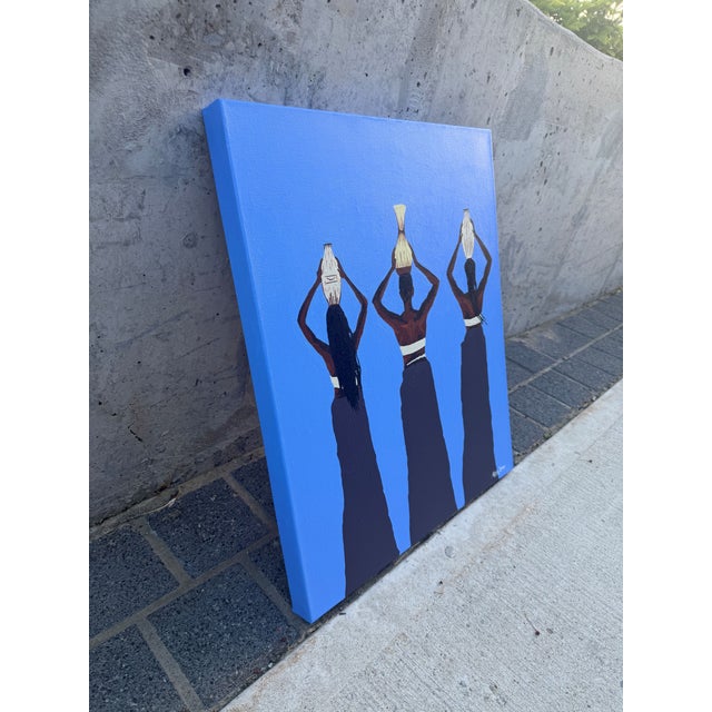 Sisters in Stride, Emmanuel Akolo (2026), Acrylic on Canvas, Unique Contemporary Wall Art For Sale - Image 4 of 6