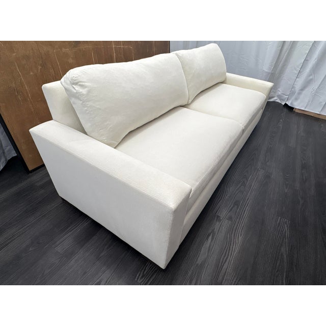 Rh Restoration Hardware Maxwell 2-Cushion Sofa 8' | Classic 40" Depth | Down-Feather Fill | Performance Linen Weave | Natural For Sale - Image 10 of 18