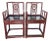 Antique Qing Dynasty Chinoiserie Fretwork Bamboo Rose Chairs a-Pair For Sale