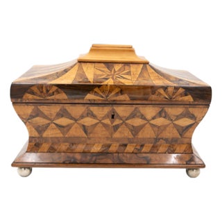 Early 19th Century Regency Period English Box in Walnut With Tent Top For Sale