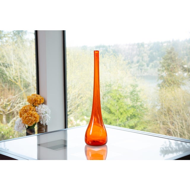 Beautiful Blenko 5616C Vase designed by Wayne Husted. This is a rare early version produced between 1958 - 1961 identified...