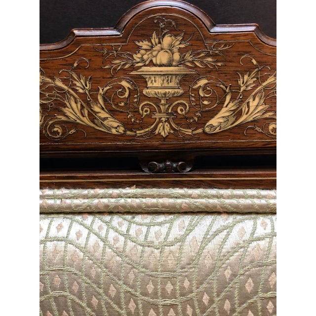 English Rosewood Armchair With Classical Engraved Bone Inlay For Sale In New York - Image 6 of 9