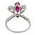 1920s Art Deco Ruby Diamond Platinum Tiara Ring, Size 7.25 For Sale In Los Angeles - Image 6 of 6