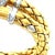 Gold Chimento Diamond Gems Gold Bracelet Double Row Rhombus Link Band For Sale - Image 8 of 8