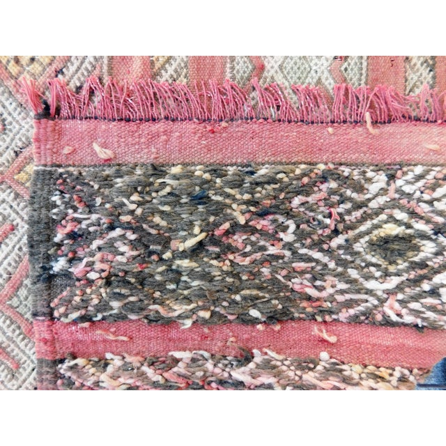 1960s Vintage Mid-Century Flatwoven Moroccan Kilim Rug 3'x 5'10" For Sale - Image 12 of 13