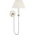 Traditional Amber Lewis for Visual Comfort Signature Ingela 24" Single Sconce in Polished Nickel with Silk Pleat Shade For Sale - Image 3 of 8
