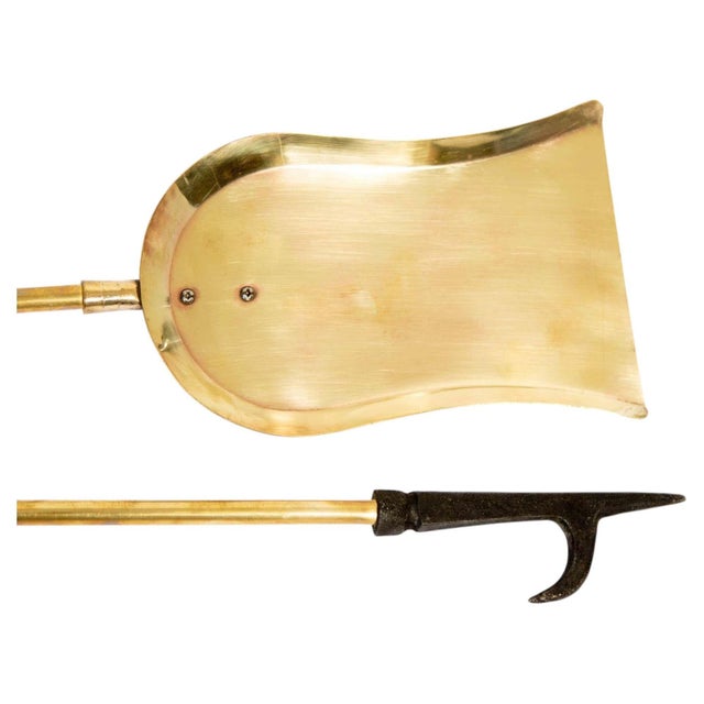 Vintage French Solid Brass Duck Head Fireplace Tool Set, Maison Jansen Style, 19 For Sale - Image 15 of 17
