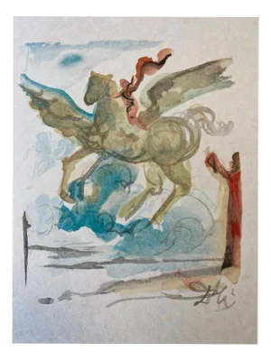 Salvador Dali, A Generous Courier, 1978, Woodcut